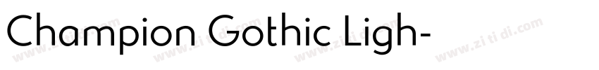 Champion Gothic Ligh字体转换